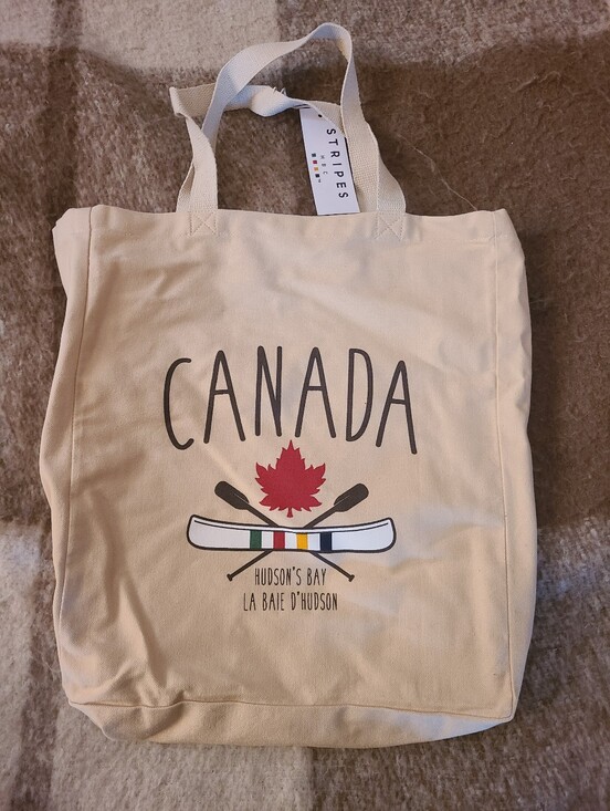 Hudson's Bay Company Handbags - Hudson's Bay Company Canada Canvas Tote Bag with Maple Leaf